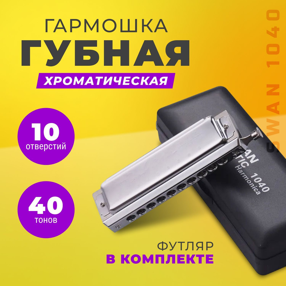 Губная гармошка хроматическая Swan 1040 - купить с доставкой по выгодным  ценам в интернет-магазине OZON (1212989725)