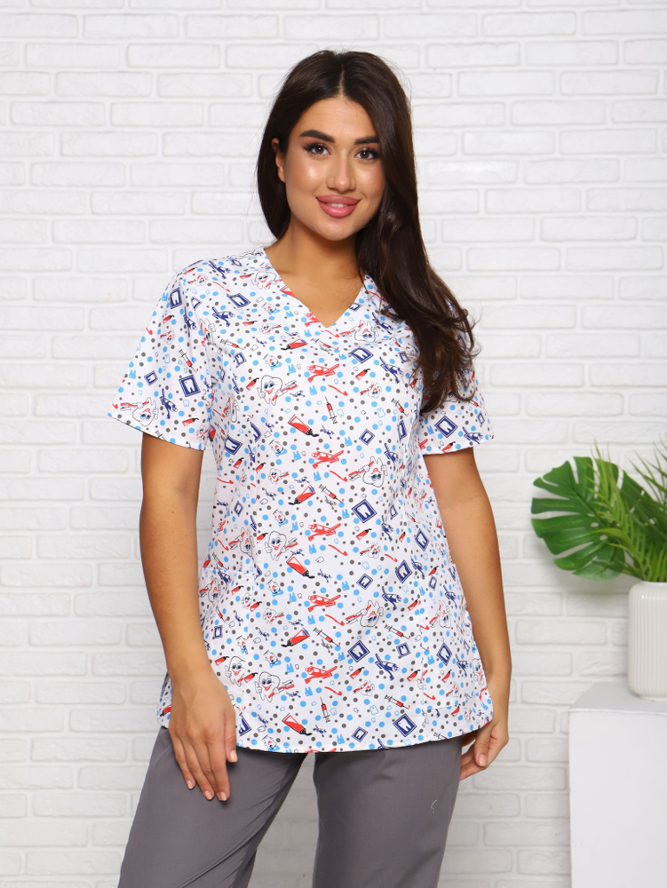 Медицинская одежда блуза/ женская медицинская одежда (56)  #1