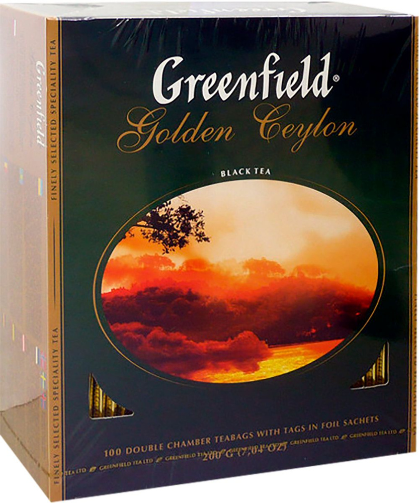 Чай черный в пакетиках Гринфилд золотой цейлон, 100*2 г ( в заказе 1 штука)  #1