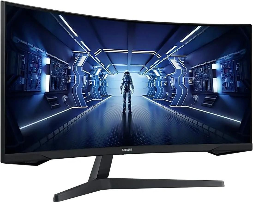 Samsung 34" Монитор LC34G55TWWIXCI, черный #1