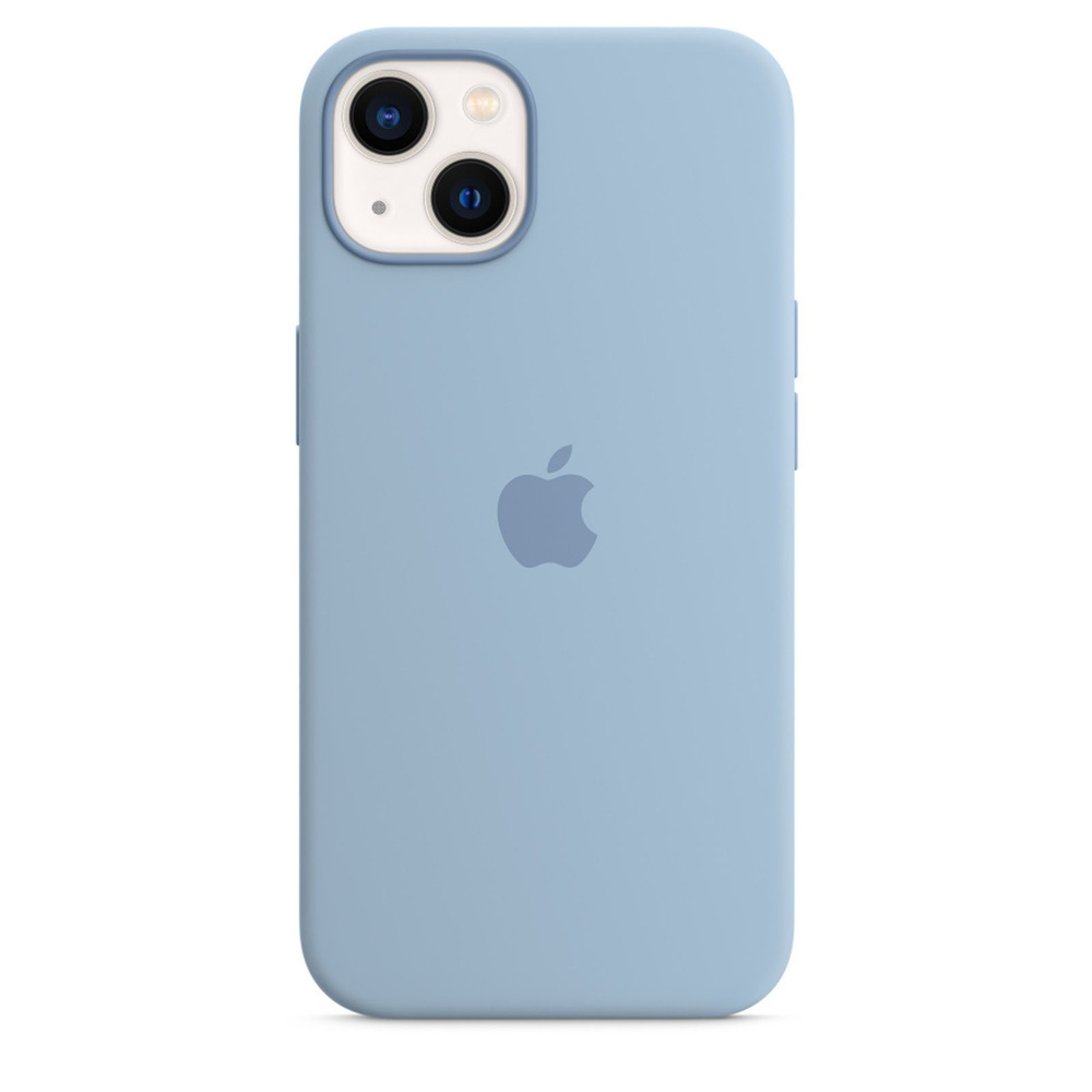 Силиконовый чехол MagSafe с анимацией для iPhone 13 Mini, Silicone Case with MagSafe / голубой (Blue #1