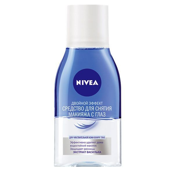 Средство для снятия макияжа Nivea "Двойной эффект", для чувствительной кожи вокруг глаз, 125 мл  #1