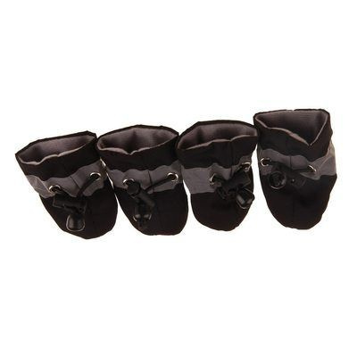 Ботиночки для собак черные на флисе, размер №3 #1
