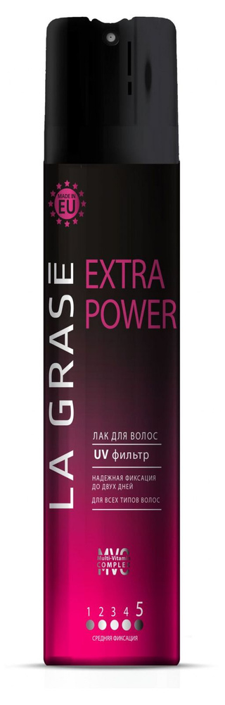 Лак для волос La Grase Extra Power, с UV-фильтром, 250 мл #1