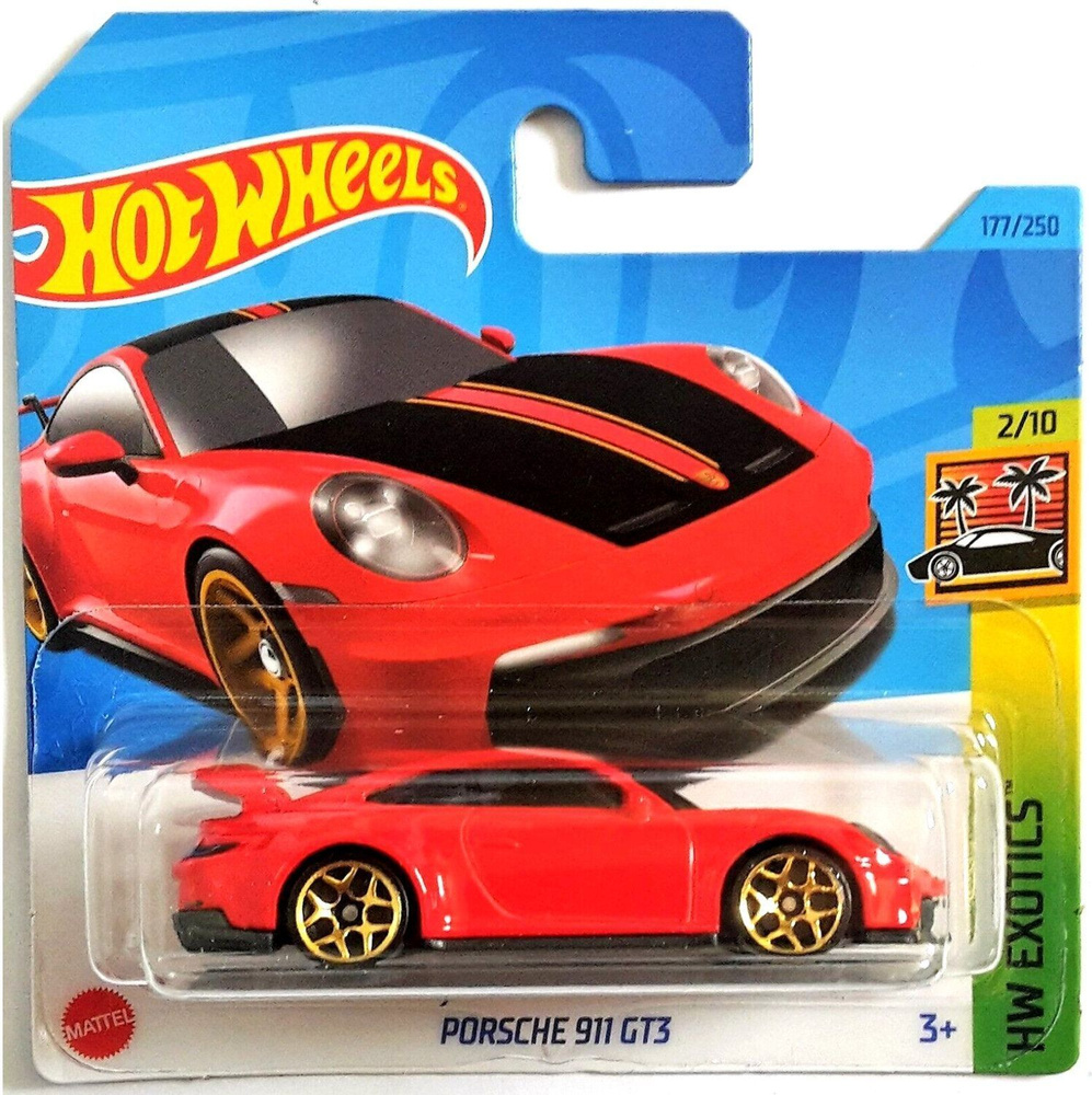 Игрушечная машинка Hot Wheels Porsche 911 GT3 Guards Red (базовая коллекция  2023 г, 177/250) - купить с доставкой по выгодным ценам в интернет-магазине  OZON (1242363825)