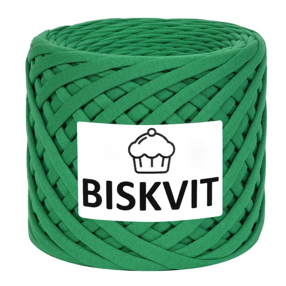 Трикотажная пряжа Biskvit (Бисквит) цвет Грин, 330гр. 100м. (100% хлопок), 1 моток.  #1