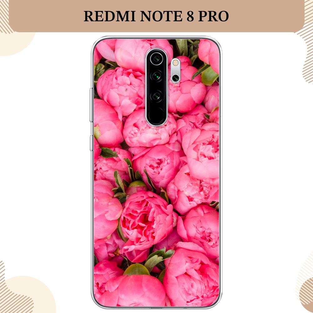 Силиконовый чехол на Xiaomi Redmi Note 8 Pro / Сяоми Редми Нот 8 Про Прекрасные пионы  #1