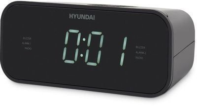 Радиочасы HYUNDAI H-RCL221 black - черный подсветка часов белая #1