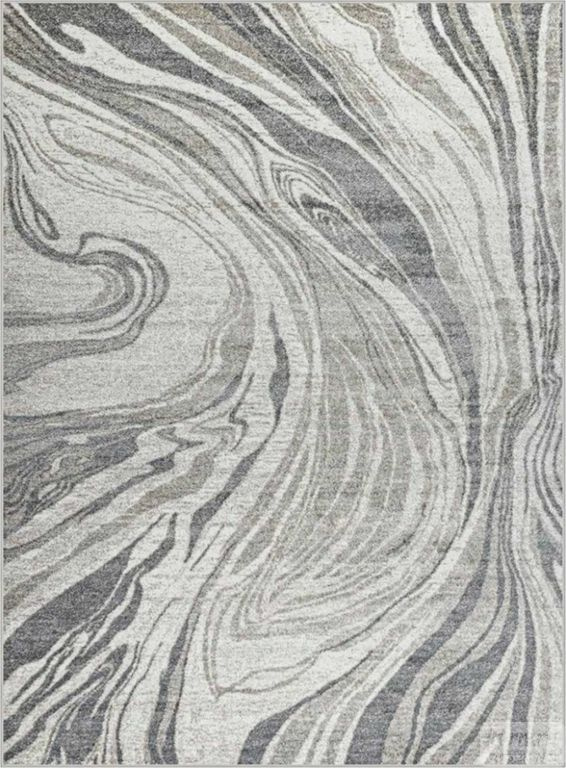 Витебские ковры Ковер VISION в серых тонах с геометрическим узором, с эффектом мрамора, в современном #1