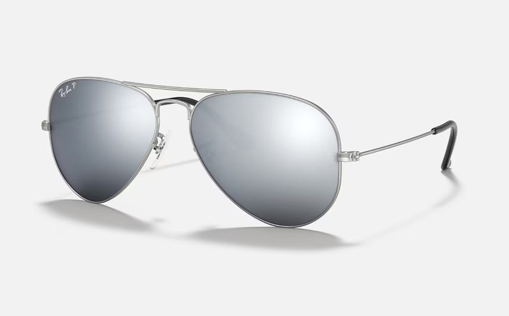 Солнцезащитные очки унисекс, авиаторы RAY-BAN с чехлом, линзы серые, RB3025-019/W3/58-14  #1