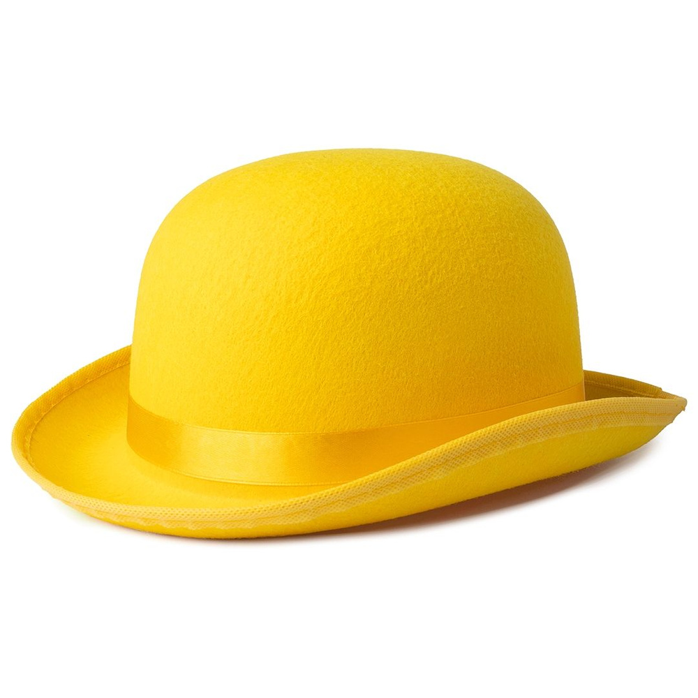 Шляпа Котелок, фетр, Желтый, 1 шт. #1