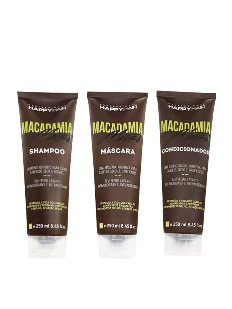 Комплект Шампунь + Маска + Кондиционер Happy Hair Macadamia Moist 250ml  #1