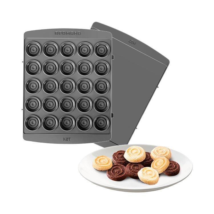 Сменные панели для мультипекаря REDMOND RAMB-143 Шашки, для печенья и пряников, антипригарное покрытие #1