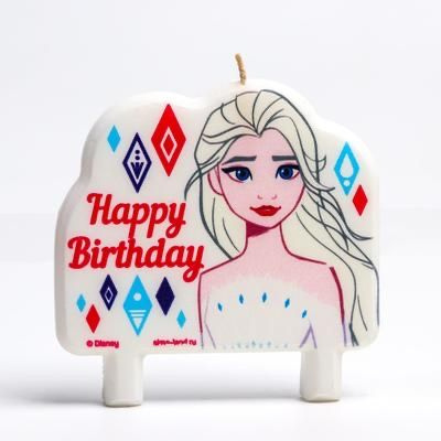 Свеча в торт "Happy Birthday", Холодное сердце #1