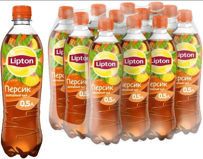 Холодный чай Липтон 0,5л. Персик 12шт. Lipton Ice Tea #1