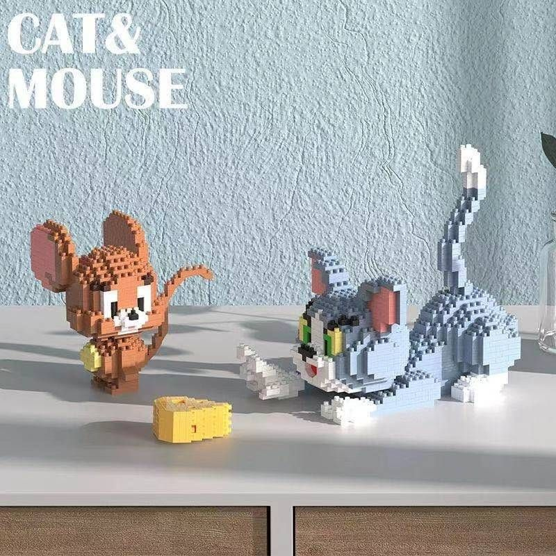 Мини-конструктор/3D Том и Джерри кошка и мышка/ Подарок для ребенка игрушка для развития мелкой моторики #1