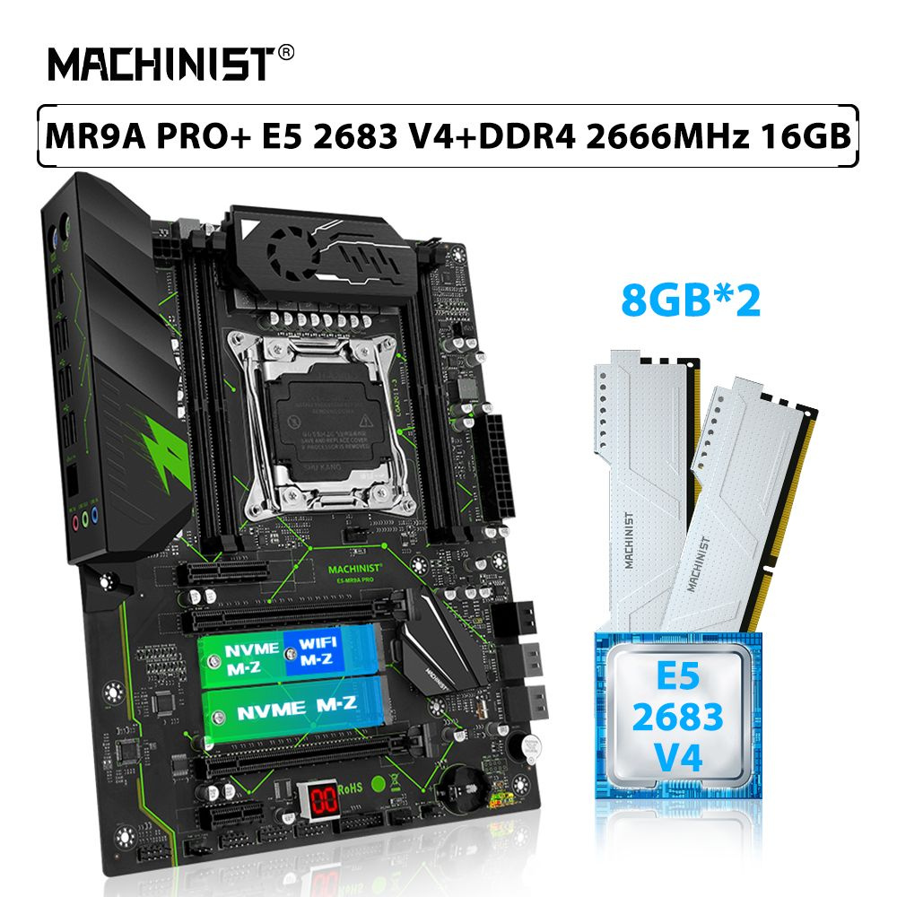 Материнская плата MACHINIST MR9A-PRO-E5-2683-V4-16(2*8GB)-T-YS купить ...