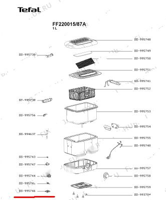 SS-995746 пластина/кабель для фритюрниц Moulinex #1