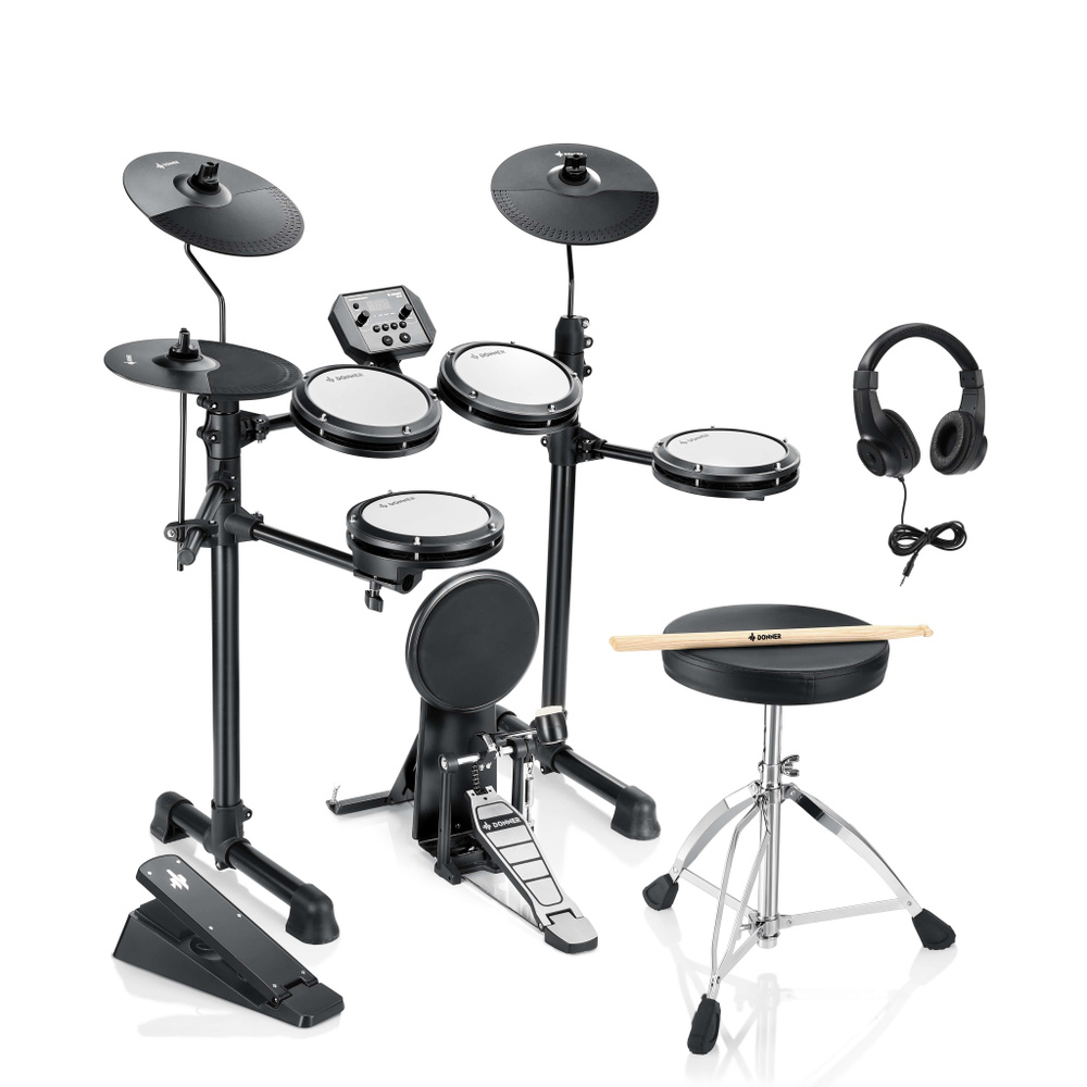 DONNER DED-80P Electric Drum Set 5 Drums 3 Cymbals электронная ударная установка  #1