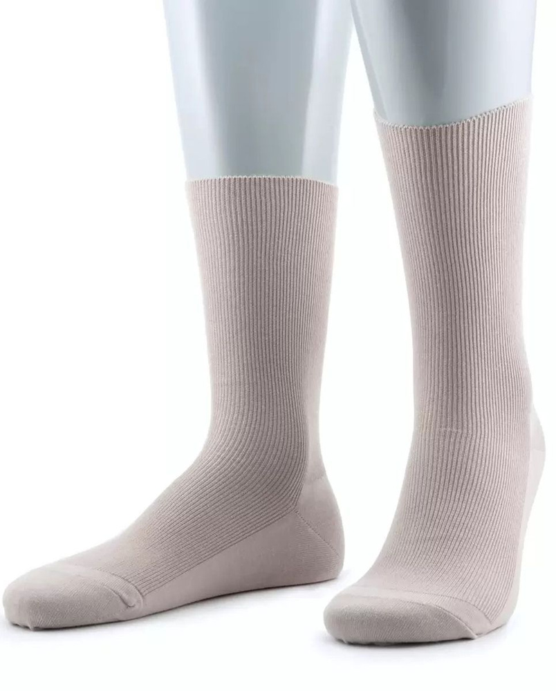 Медицинские мужские носки Dr. FEET 15DF1 cotton medical (Бежевый dr./43-45)-none  #1