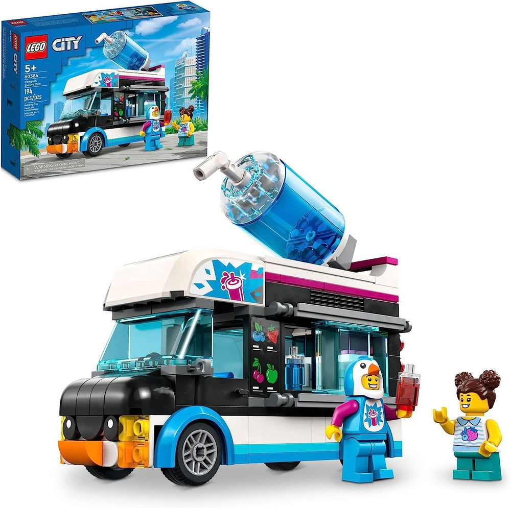 Конструктор LEGO City Фургон для шейков Пингвин 60384 #1