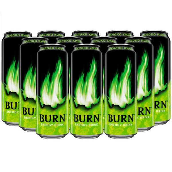 Энергетический напиток Burn Apple Kiwi, 12 шт по 449 мл #1