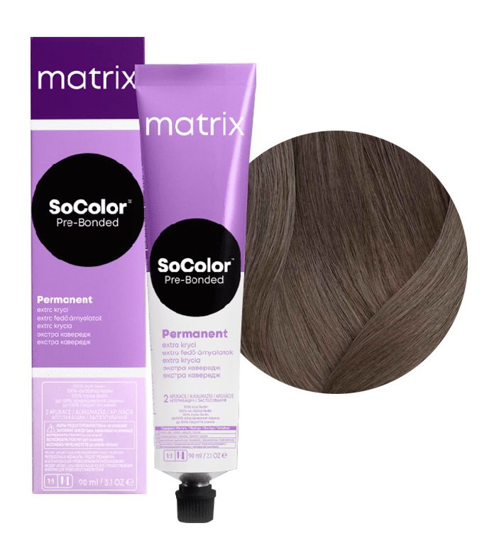 Краска для волос Matrix SoColor Pre-Bonded 505NA светлый шатен натуральный пепельный 90 мл  #1