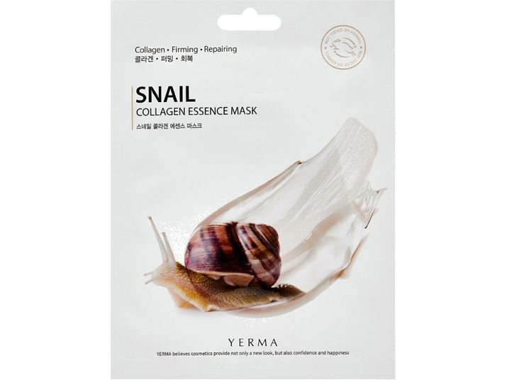 Тканевая маска для лица с коллагеном и муцином улитки YERMA SNAIL COLLAGEN ESSENCE MASK  #1