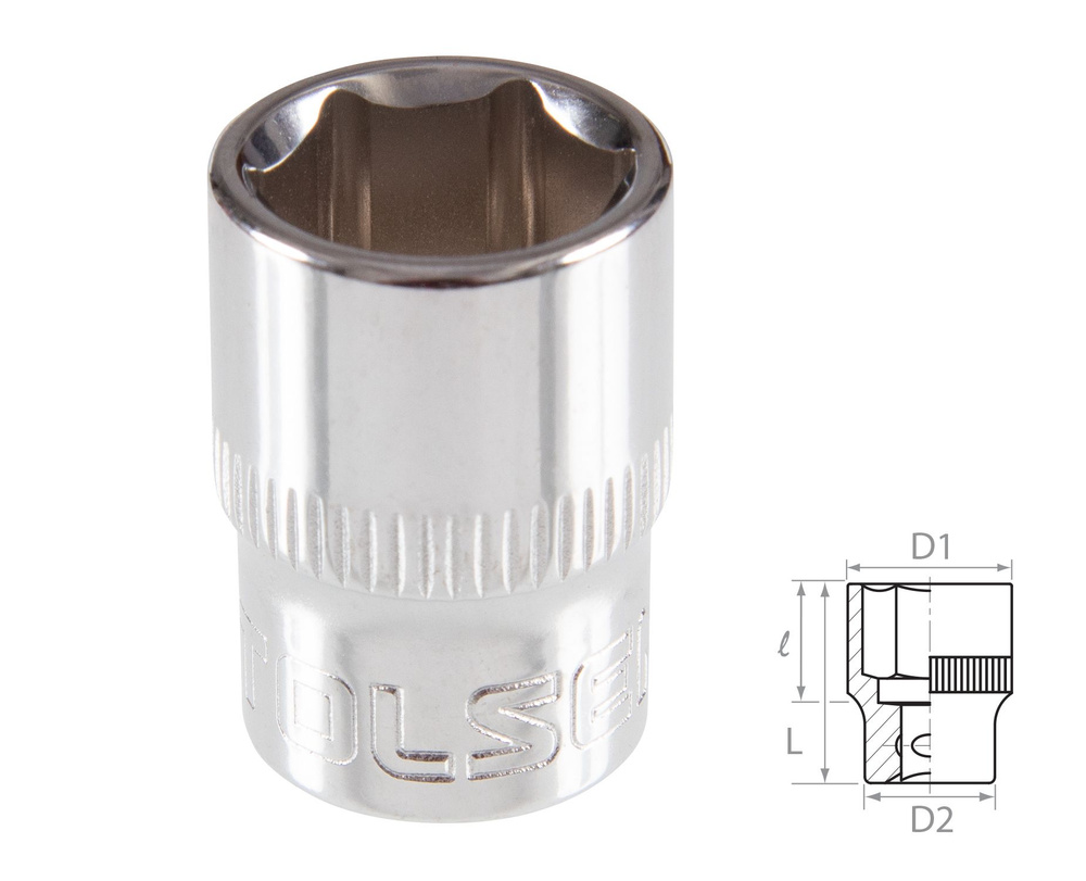 Головка торцевая стандартная шестигранная 3/8", 15 мм Tolsen TT16315  #1