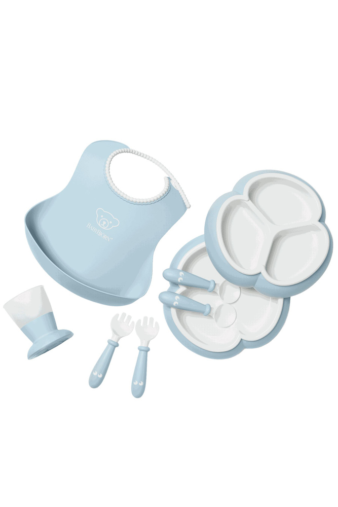 Посуда BabyBjorn Baby Dinner Set Powder 8пр Powder Blue #1