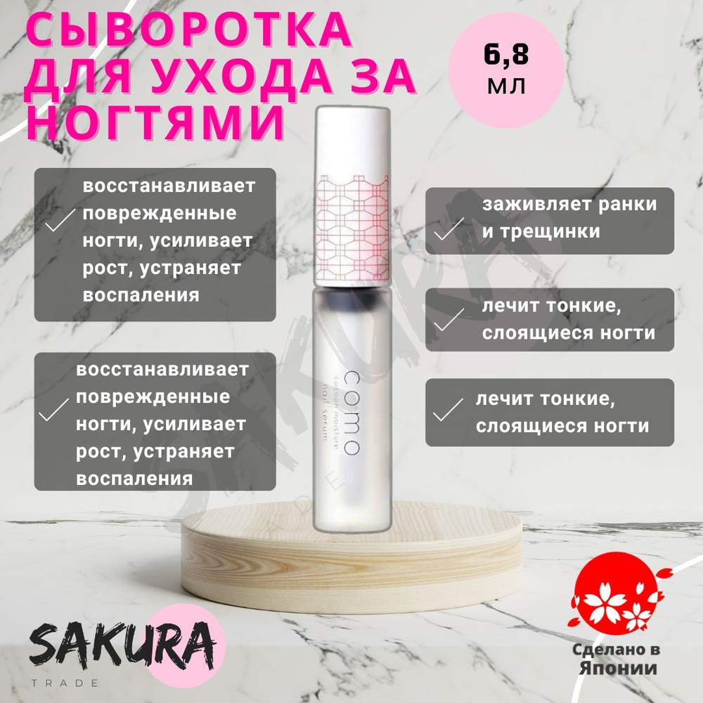 Comoace Сыворотка для ухода за ногтями Cocoon Moisture Nail Serum 6.8 мл #1