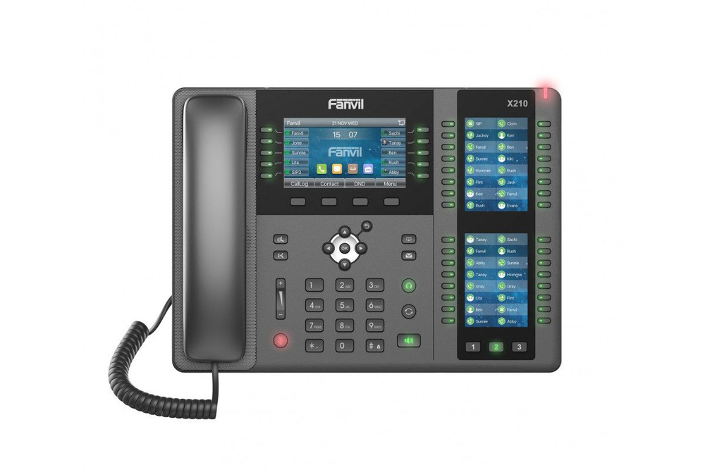 IP-телефон Fanvil X210, 20 SIP аккаунта, цветной 4,3 дисплей 480x272, конференция на 3 абонента, поддержка #1