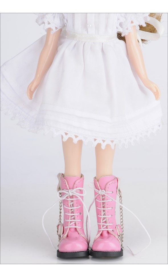 Сапоги для БЖД кукол Dollmore 12 inches Anfan Chain Boots Pink (Высокие, розовые, с цепочками для кукол #1