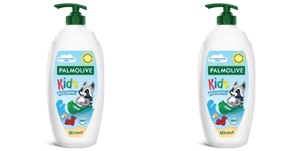 Palmolive Шампунь-гель для детей с маслом миндаля 3+, 600 мл, 2 шт  #1