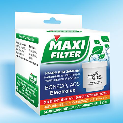 Набор MAXI FILTER для замены наполнителя фильтра-картрижа BONECO, AOS, Electrolux, AEG и др. увлажнителей #1