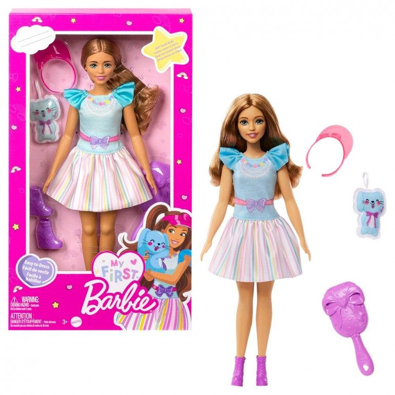 Кукла Barbie My First Barbie Брюнетка с кроликом #1
