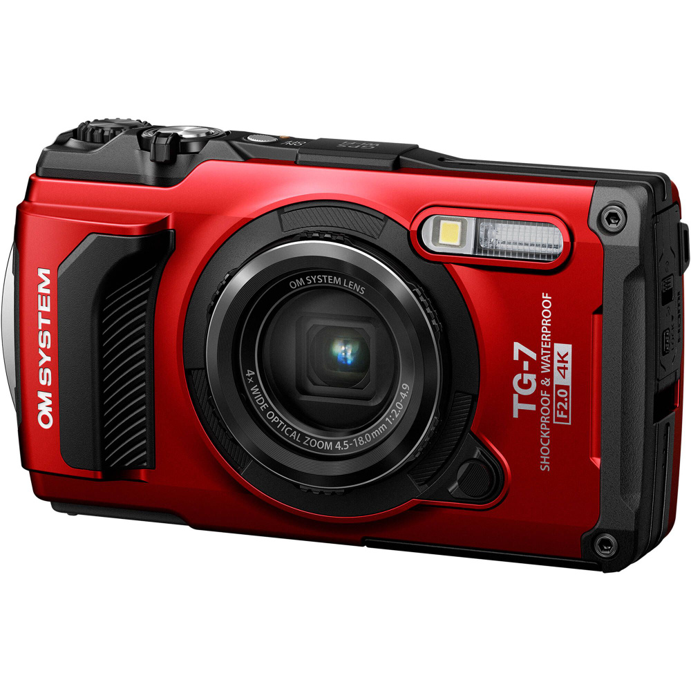 Цифровая компактная фотокамера Olympus Om System TG-7 Red (красный цвет)  #1