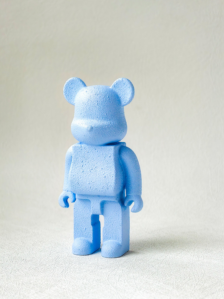 Фигурка интерьерная мишка Bearbrick Royal Blue (10 см) из гипса, ручная работа  #1