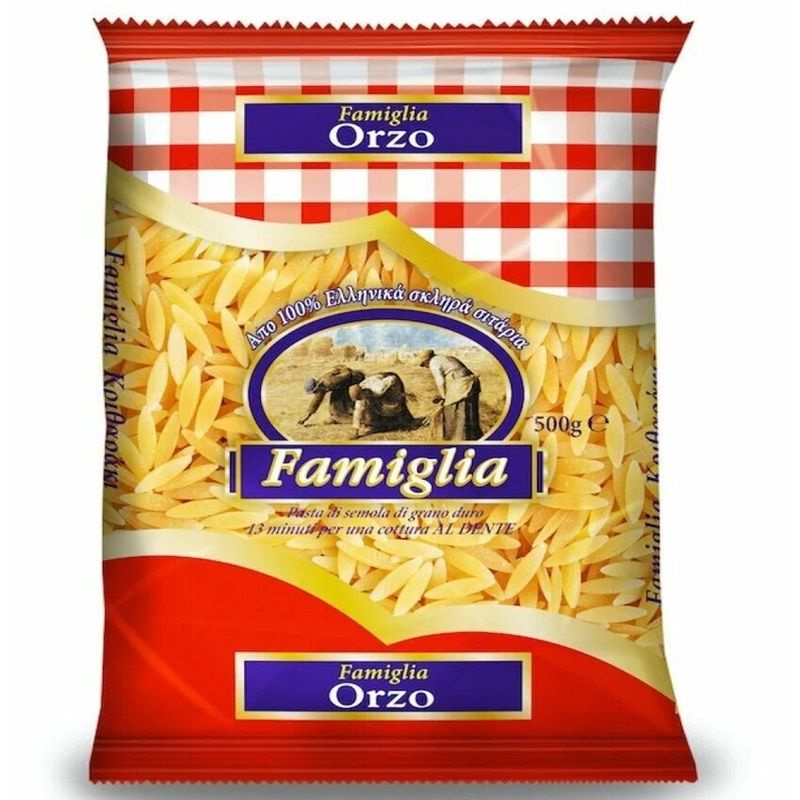Паста ORZO из твёрдых сортов пшеницы 500 гр. от Famiglia, Греция.  #1