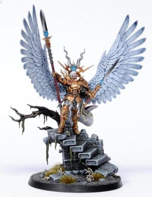 Смола Миниатюра Warhammer AOS Stormcast Eternals Yndrasta the Celestial Spear / миниатюр для настольной #1