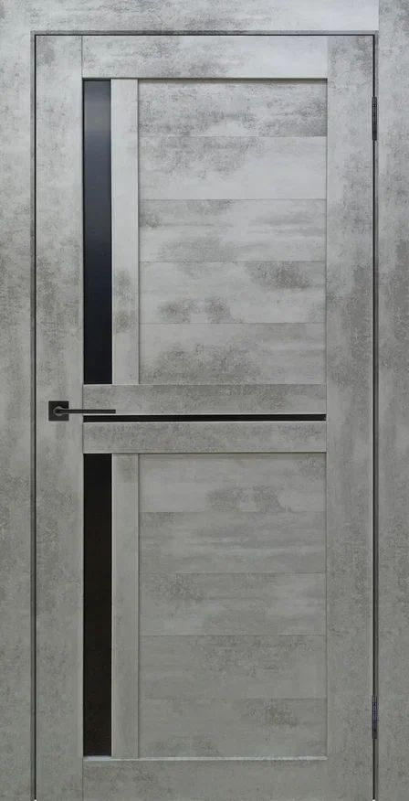 Дверь межкомнатная ZERO - ECO ТОН БЕТОН СВЕТЛЫЙ, Дерево, Стекло ...