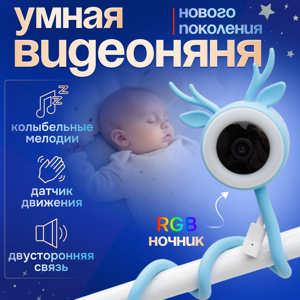 Видеоняня беспроводная Wi-Fi IP, baby monitor,камера видеонаблюдения ,радионяня для новорожденных детей #1