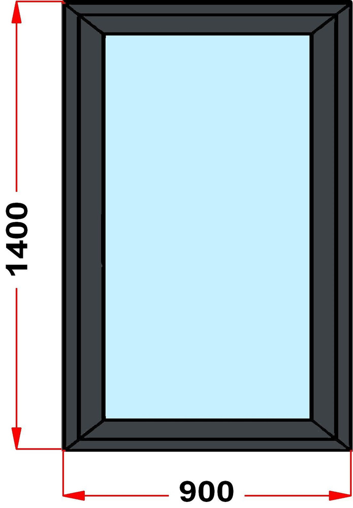 Окно+москитка из профиля Grunder 70 мм (1400 x 900), с поворотно-откидной створкой, стеклопакет 3 стекла, #1