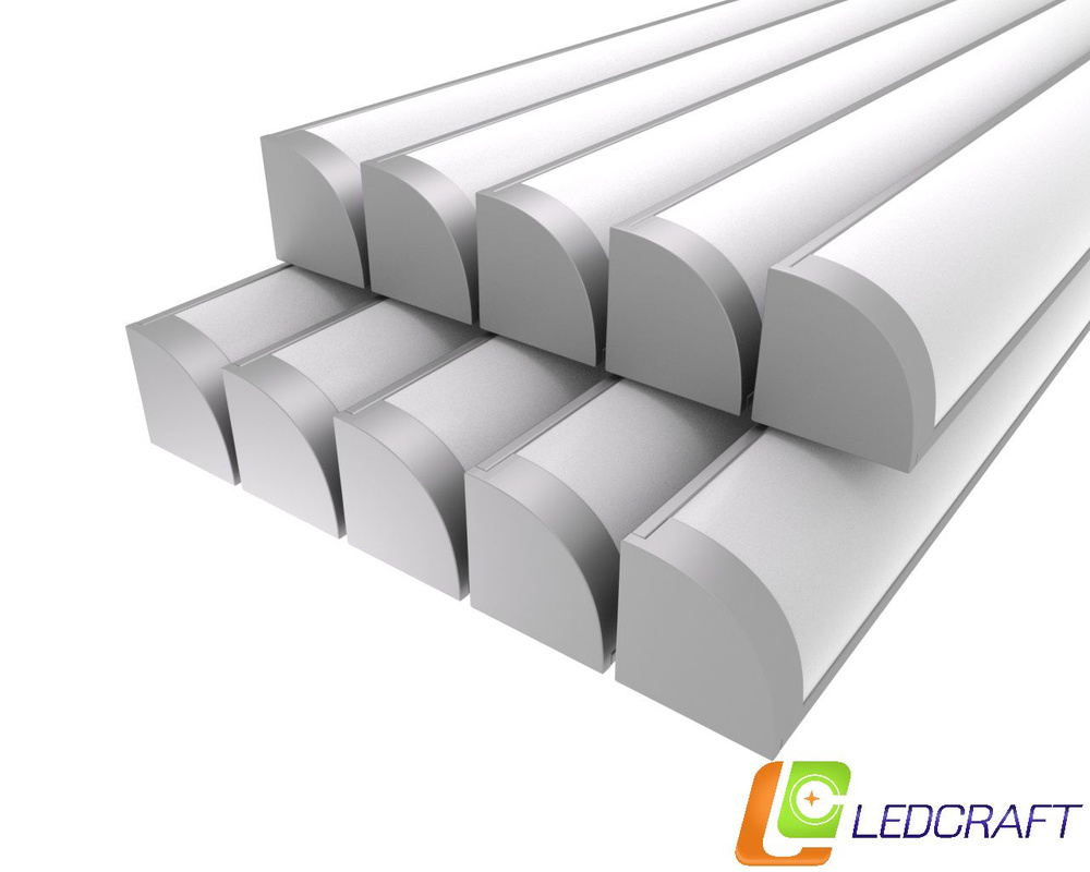 Ledcraft LC-LPU1616M20-1x10Silver комплект из 10 шт серебро (1м профиль1м рассеиватель2 заглушки2 крепежа) #1