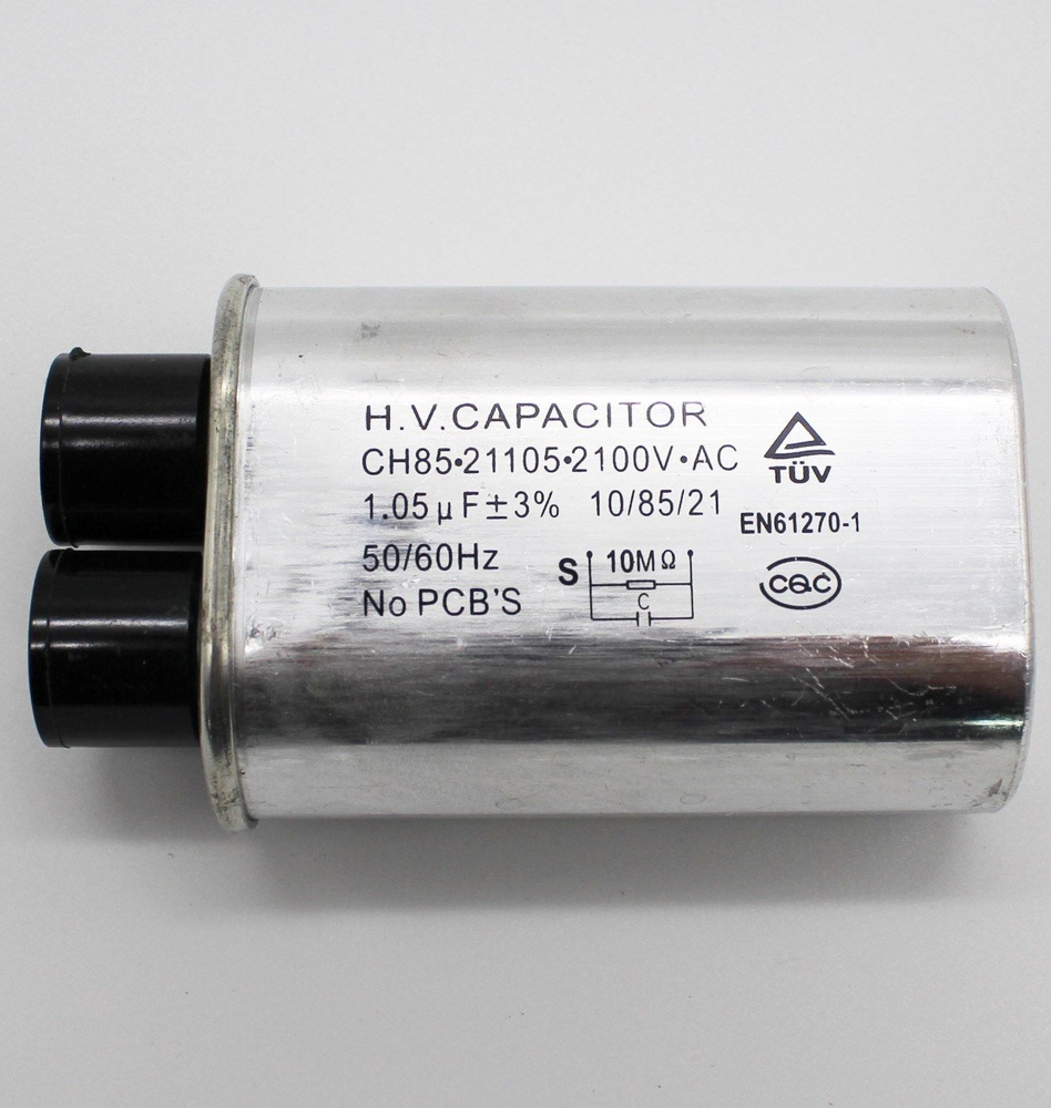Конденсатор высоковольтный для микроволновой печи универсальный 1,05 mF 2100v  #1