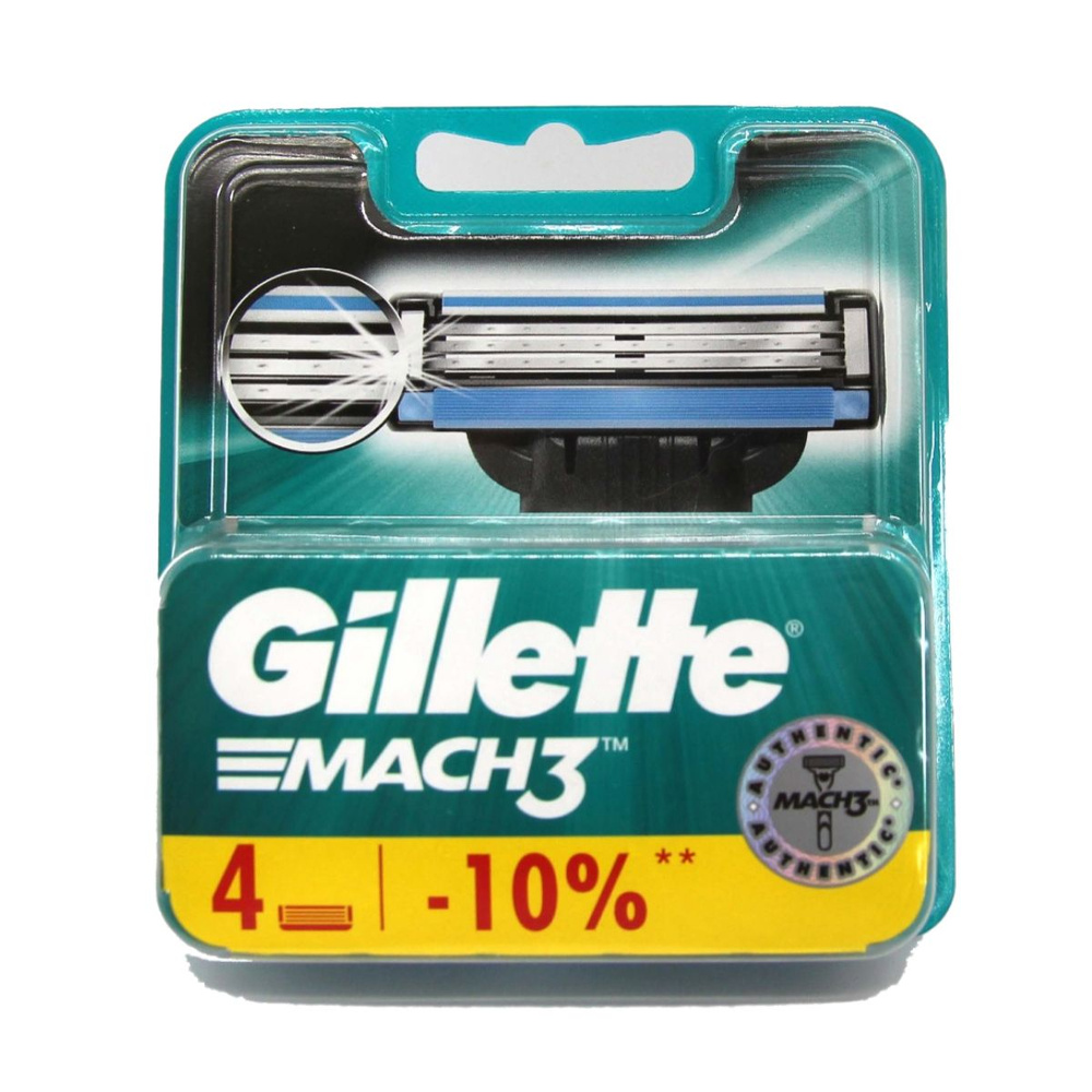 Сменные кассеты Gillette Mach3 4 шт. #1