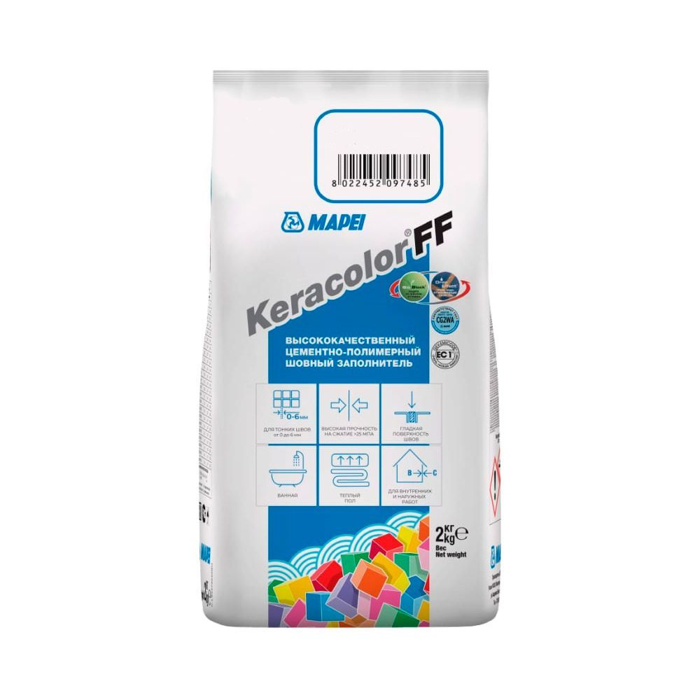 Затирка Mapei Keracolor FF №100 белый 2 кг 5QA010002A #1