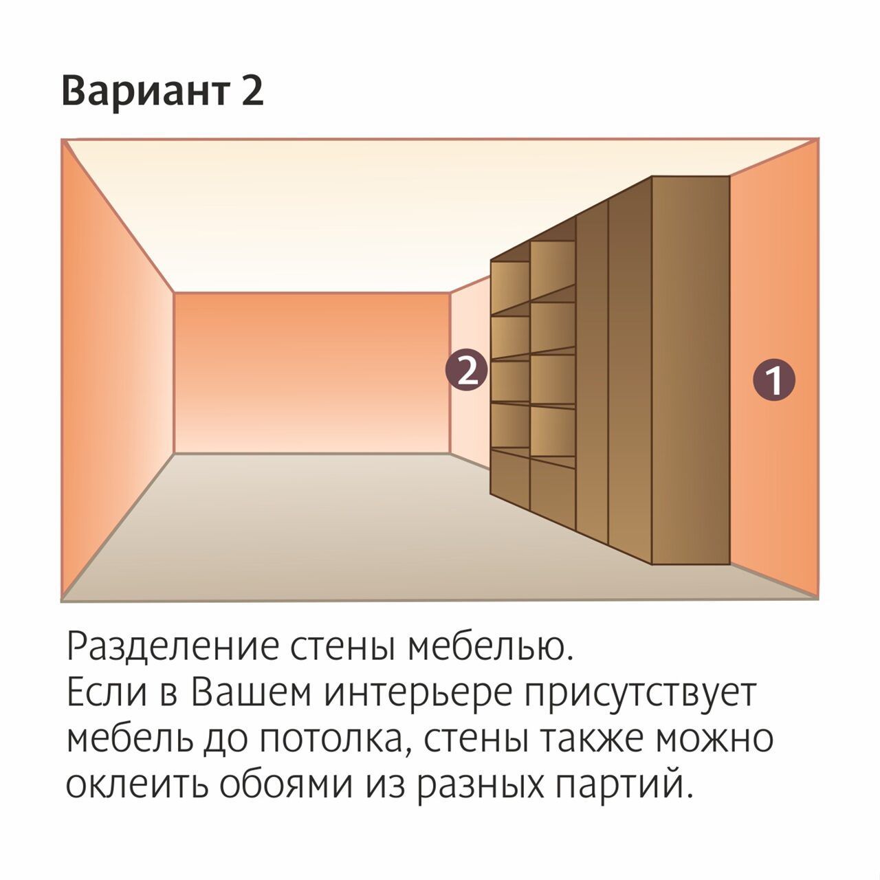 Обои разной партии на стене