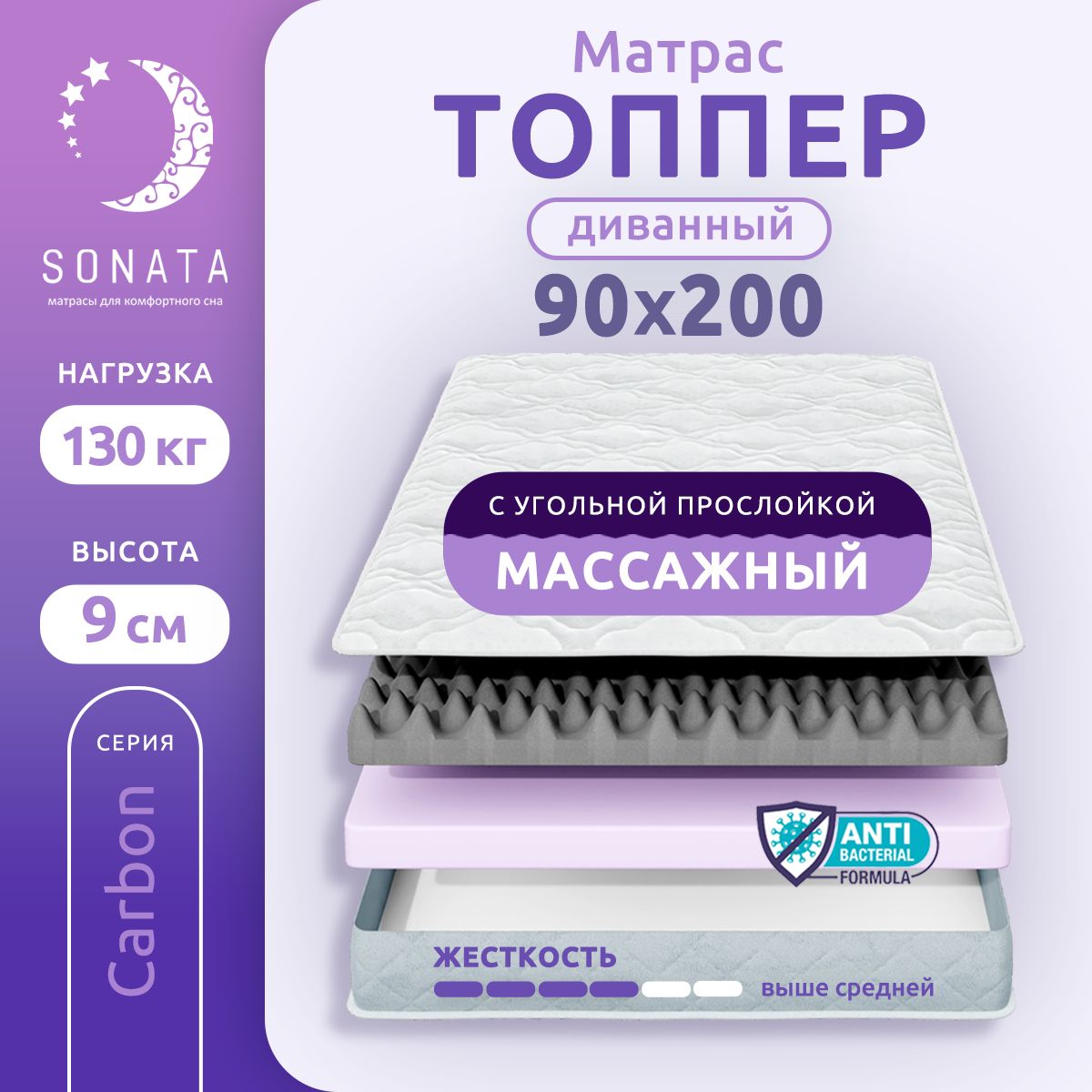 SONATAМатрас,Беспружинный,90х200см