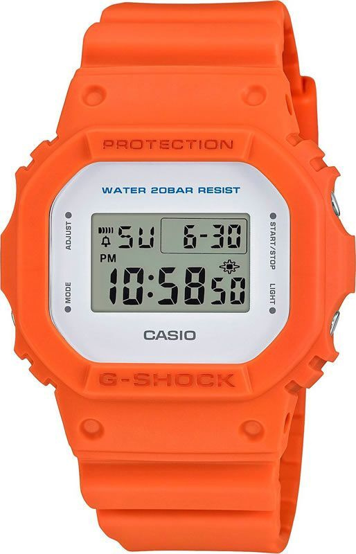 Японские наручные часы Casio G-Shock DW-5600M-4E мужские кварцевые спортивные часы Касио Джи Шок оранжевые #1